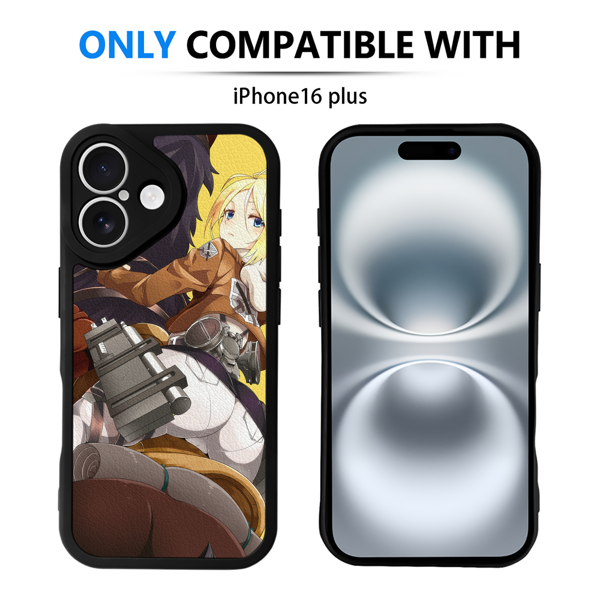 （画像用） 進撃の巨人 Attack on Titan 【iPhone 16シリーズ対応】シリコンスマホケース（レザー調） 材質：シリコン
